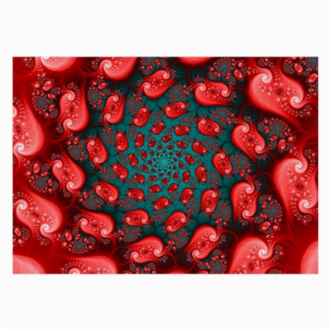 Fractal Red Spiral Abstract Art Large Glasses Cloth (2 Sides) from ArtsNow.com Front