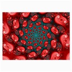 Fractal Red Spiral Abstract Art Large Glasses Cloth (2 Sides)