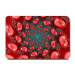 Fractal Red Spiral Abstract Art Small Doormat