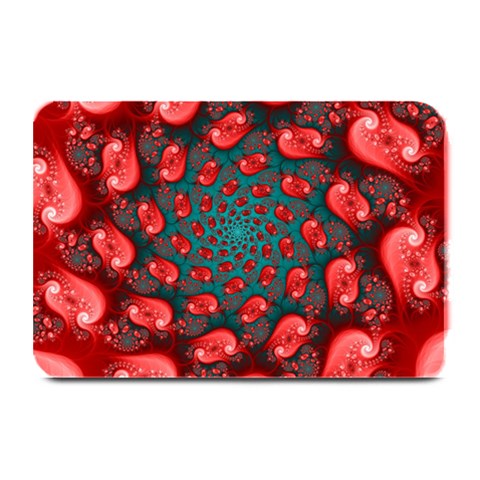 Fractal Red Spiral Abstract Art Plate Mats from ArtsNow.com 18 x12  Plate Mat