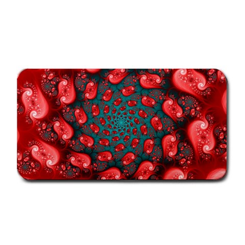 Fractal Red Spiral Abstract Art Medium Bar Mat from ArtsNow.com 16 x8.5  Bar Mat