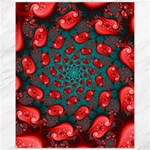 Fractal Red Spiral Abstract Art Canvas 11  x 14 