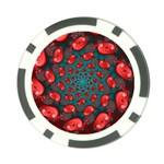 Fractal Red Spiral Abstract Art Poker Chip Card Guard