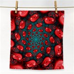 Fractal Red Spiral Abstract Art Face Towel
