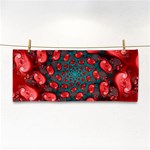 Fractal Red Spiral Abstract Art Hand Towel