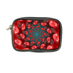 Fractal Red Spiral Abstract Art Coin Purse from ArtsNow.com Front