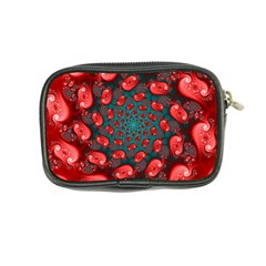 Fractal Red Spiral Abstract Art Coin Purse from ArtsNow.com Back