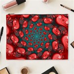 Fractal Red Spiral Abstract Art Cosmetic Bag (XL)