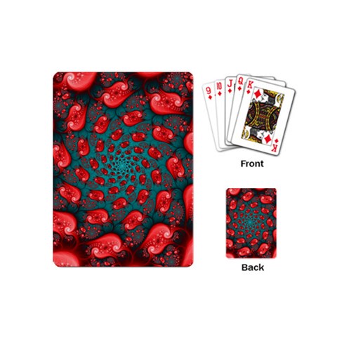 Fractal Red Spiral Abstract Art Playing Cards Single Design (Mini) from ArtsNow.com Back