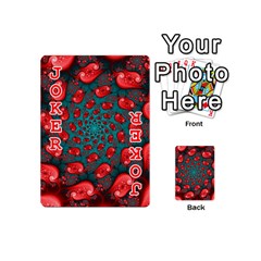 Fractal Red Spiral Abstract Art Playing Cards 54 Designs (Mini) from ArtsNow.com Front - Joker2
