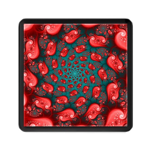 Fractal Red Spiral Abstract Art Memory Card Reader (Square) from ArtsNow.com Front
