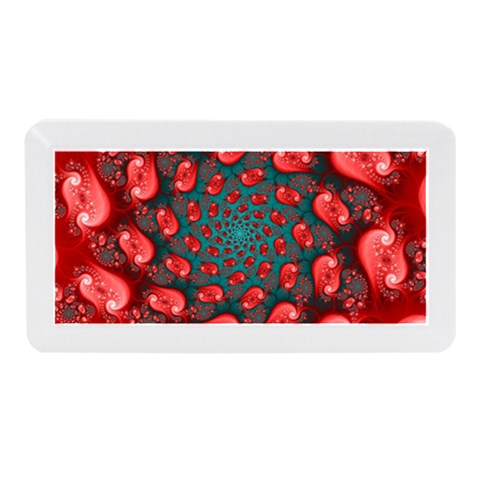 Fractal Red Spiral Abstract Art Memory Card Reader (Mini) from ArtsNow.com Front