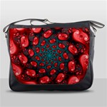 Fractal Red Spiral Abstract Art Messenger Bag