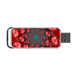 Fractal Red Spiral Abstract Art Portable USB Flash (One Side)