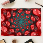 Fractal Red Spiral Abstract Art Cosmetic Bag (XXL)