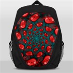 Fractal Red Spiral Abstract Art Backpack Bag
