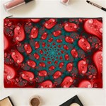 Fractal Red Spiral Abstract Art Cosmetic Bag (XXXL)