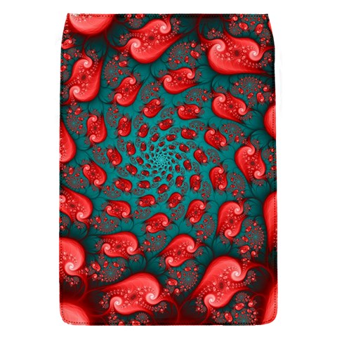 Fractal Red Spiral Abstract Art Removable Flap Cover (S) from ArtsNow.com Front