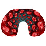 Fractal Red Spiral Abstract Art Travel Neck Pillow