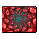 Fractal Red Spiral Abstract Art Two Sides Fleece Blanket (Small)