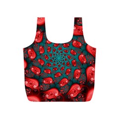Fractal Red Spiral Abstract Art Full Print Recycle Bag (S) from ArtsNow.com Back