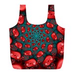Fractal Red Spiral Abstract Art Full Print Recycle Bag (L)