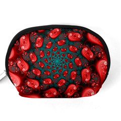Fractal Red Spiral Abstract Art Accessory Pouch (Medium) from ArtsNow.com Back