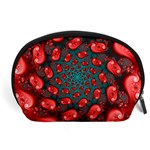 Fractal Red Spiral Abstract Art Accessory Pouch (Large)