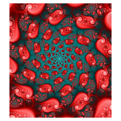 Fractal Red Spiral Abstract Art Drawstring Pouch (Medium) from ArtsNow.com Back