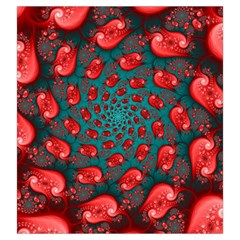 Fractal Red Spiral Abstract Art Drawstring Pouch (Large) from ArtsNow.com Back