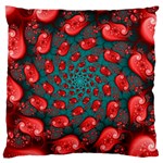 Fractal Red Spiral Abstract Art Standard Premium Plush Fleece Cushion Case (One Side)