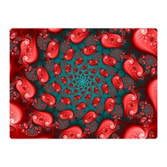 Fractal Red Spiral Abstract Art Two Sides Premium Plush Fleece Blanket (Mini) from ArtsNow.com 35 x27  Blanket Back