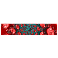 Fractal Red Spiral Abstract Art Small Premium Plush Fleece Scarf from ArtsNow.com Back