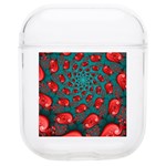 Fractal Red Spiral Abstract Art AirPods 1/2 Case