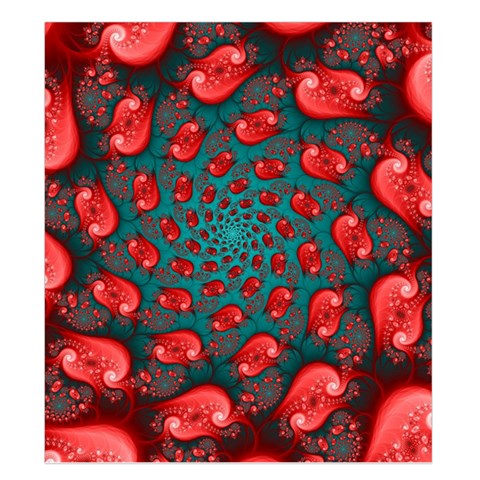 Fractal Red Spiral Abstract Art Duvet Cover Double Side (King Size) from ArtsNow.com Back