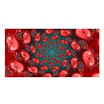 Fractal Red Spiral Abstract Art Satin Shawl 45  x 80 