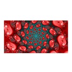 Fractal Red Spiral Abstract Art Satin Wrap 35  x 70 