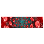 Fractal Red Spiral Abstract Art Oblong Satin Scarf (16  x 60 )