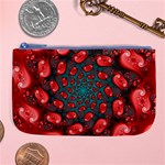 Fractal Red Spiral Abstract Art Large Coin Purse