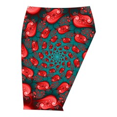 Fractal Red Spiral Abstract Art Midi Wrap Pencil Skirt from ArtsNow.com  Front Right 