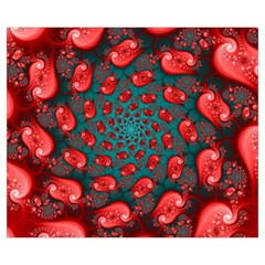 Fractal Red Spiral Abstract Art Medium Tote Bag from ArtsNow.com Back