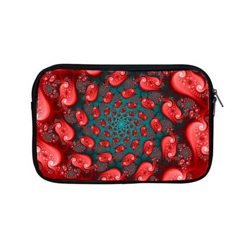 Fractal Red Spiral Abstract Art Apple MacBook Pro 13  Zipper Case from ArtsNow.com Front