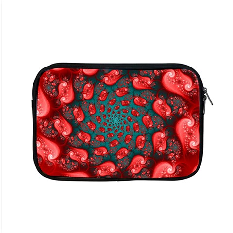 Fractal Red Spiral Abstract Art Apple MacBook Pro 15  Zipper Case from ArtsNow.com Front