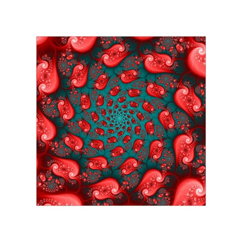 Fractal Red Spiral Abstract Art Square Tapestry (Small) from ArtsNow.com Front
