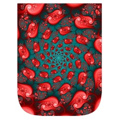 Fractal Red Spiral Abstract Art Waist Pouch (Small) from ArtsNow.com Front Pocket