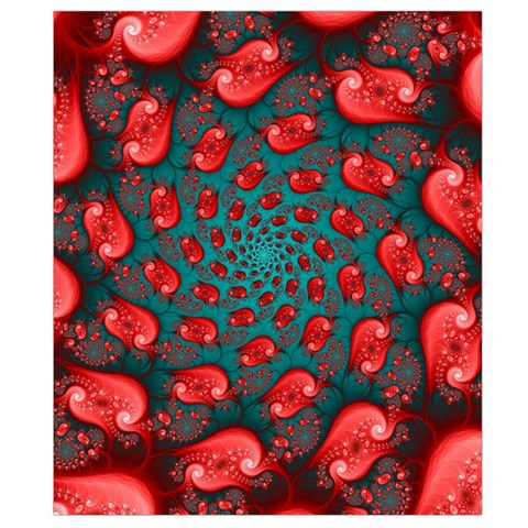 Fractal Red Spiral Abstract Art Waist Pouch (Small) from ArtsNow.com Back Strap