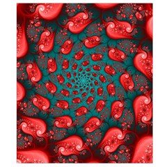 Fractal Red Spiral Abstract Art Waist Pouch (Small) from ArtsNow.com Back Strap