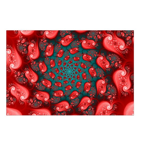 Fractal Red Spiral Abstract Art Waist Pouch (Large) from ArtsNow.com Loop