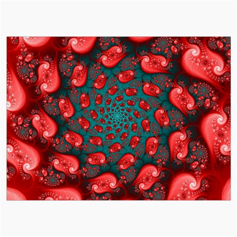 Fractal Red Spiral Abstract Art Roll Up Canvas Pencil Holder (M) from ArtsNow.com Front