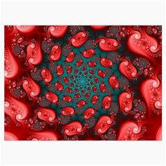 Fractal Red Spiral Abstract Art Roll Up Canvas Pencil Holder (M) from ArtsNow.com Front